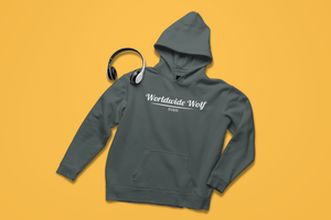 'worldwide wolf' Men's hoodie | Dubai edition (heather forest)