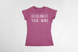 'Decolonize' Ladies' short sleeve t-shirt