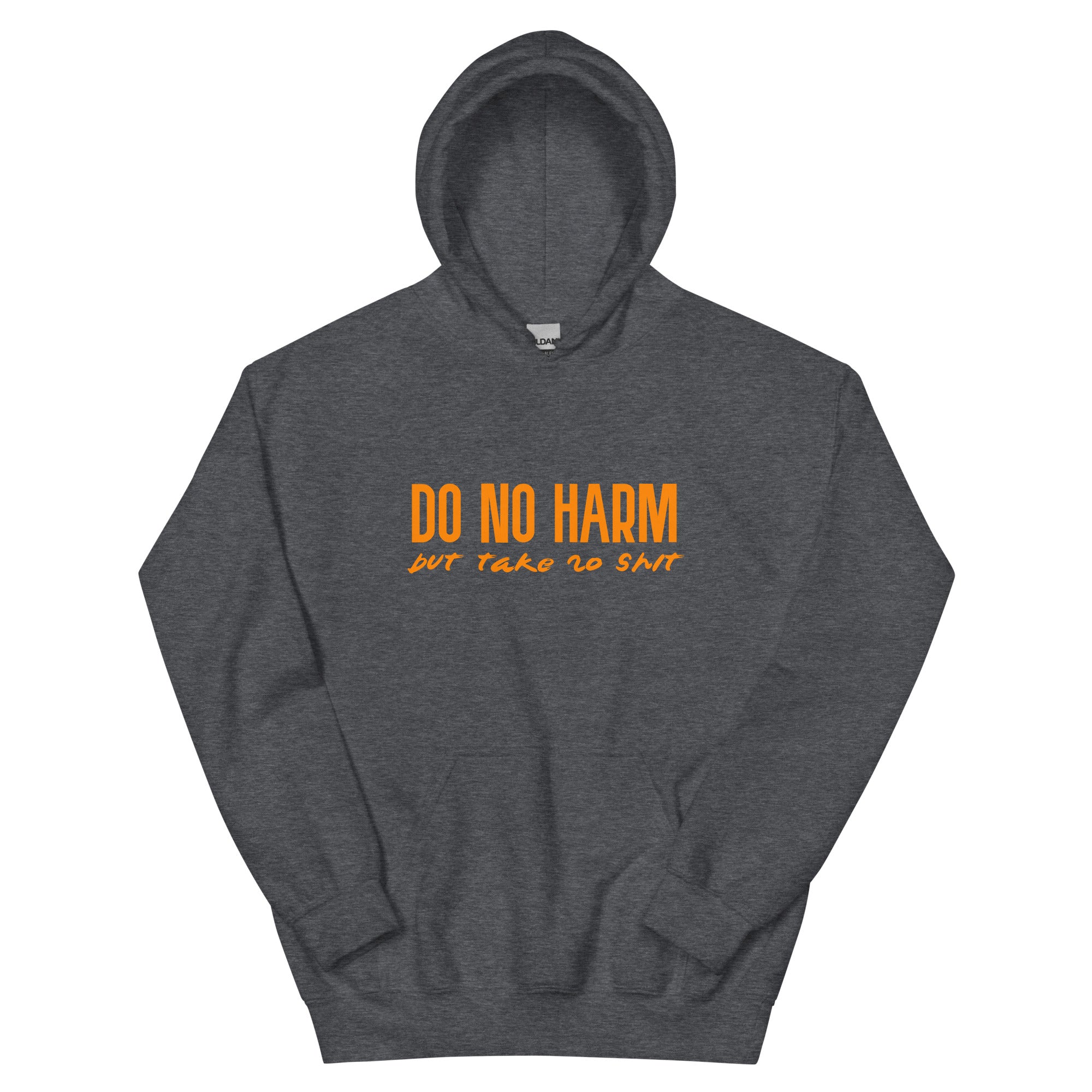 'harm' Men's Hoodie (dark heather)
