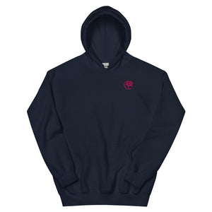 'thorn n petal' logo Men's comfort hoodie (navy)